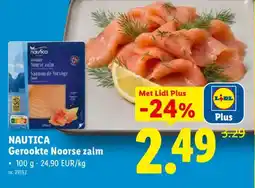Lidl Nautica Gerookte Noorse zalm aanbieding
