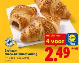 Lidl Croissant choco-hazelnootvulling aanbieding