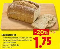 Lidl Spekkelbrood aanbieding
