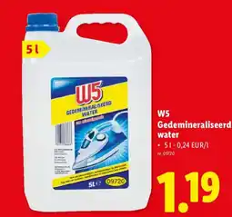 Lidl W5 Gedemineraliseerd water aanbieding