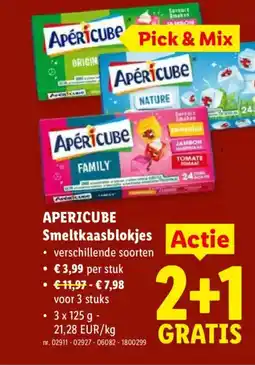 Lidl Apericube Smeltkaasblokjes aanbieding