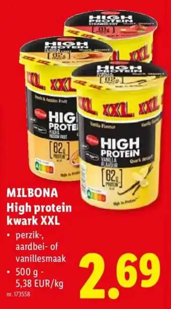 Lidl Milbona High protein kwark XXL aanbieding