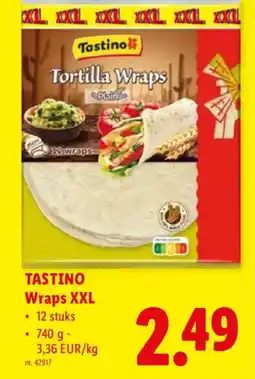 Lidl Tastino Wraps XXL aanbieding