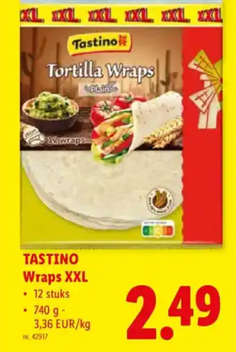 Lidl Tastino Wraps XXL aanbieding