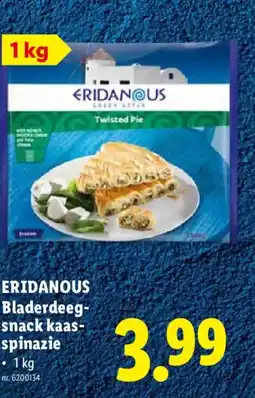 Lidl Eridanous Bladerdeeg snack kaas spinazie aanbieding