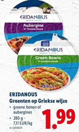 Lidl Eridanous Groenten op Griekse wijze aanbieding
