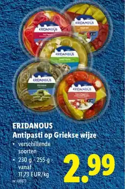 Lidl Eridanous Antipasti op Griekse wijze aanbieding