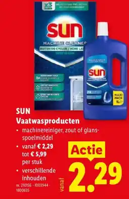 Lidl Sun Vaatwasproducten aanbieding