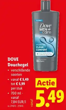 Lidl Dove Douchegel aanbieding
