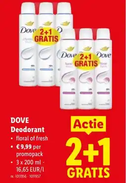 Lidl Dove Deodorant aanbieding