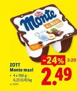 Lidl Zott Monte Maxi aanbieding