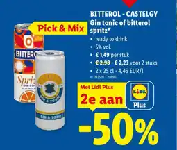 Lidl Bitterol-Castelgy Gin Tonic of Bitterol Spritz aanbieding