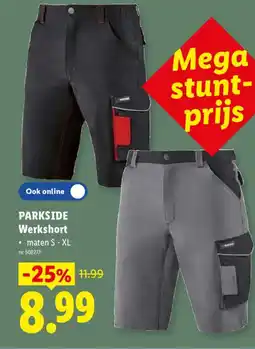 Lidl Parkside Werskort aanbieding