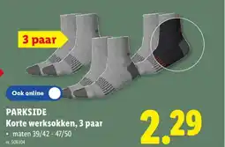 Lidl Parkside Korte werksokken aanbieding