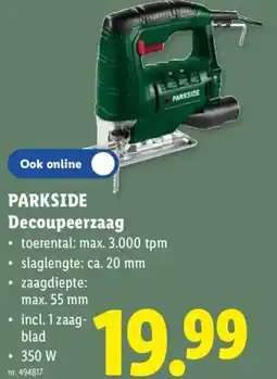 Lidl Parkside Decoupeerzaag aanbieding