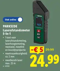 Lidl Parkside Laserafstandsmeter 5-in-1 aanbieding