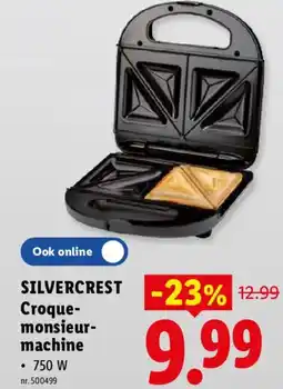 Lidl Silvercrest Croque monsieur machine aanbieding