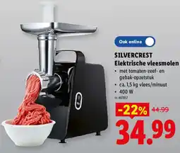 Lidl Silvercrest elektrische vleesmolen aanbieding