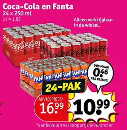 Kruidvat Coca-Cola en Fanta aanbieding