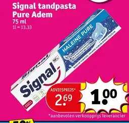 Kruidvat Signal tandpasta Pure Adem aanbieding