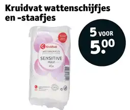Kruidvat Kruidvat wattenschijfjes en -staafjes aanbieding