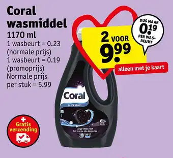 Kruidvat Coral wasmiddel aanbieding