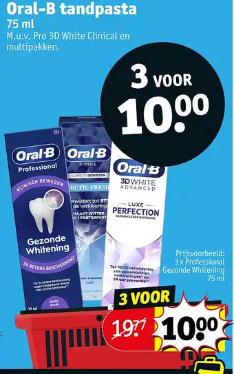 Kruidvat Oral-B tandpasta aanbieding
