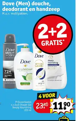 Kruidvat Dove (Men) douche, deodorant en handzeep aanbieding