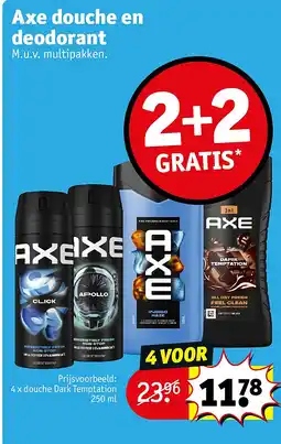 Kruidvat Axe douche en deodorant aanbieding