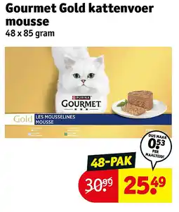 Kruidvat Gourmet Gold kattenvoer mousse aanbieding