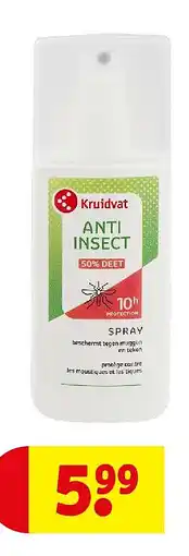 Kruidvat Kruidvat 50% Deet Anti-Insect Spray aanbieding