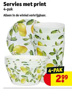 Kruidvat Servies met print aanbieding