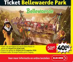 Kruidvat Ticket Bellewaerde Park aanbieding