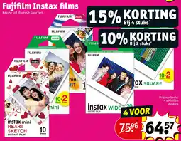 Kruidvat Fujifilm Instax films aanbieding