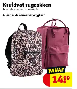 Kruidvat Kruidvat rugzakken aanbieding