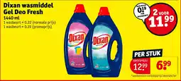 Kruidvat Dixan wasmiddel Gel Deo Fresh aanbieding