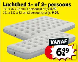Kruidvat Luchtbed 1- of 2- persoons aanbieding