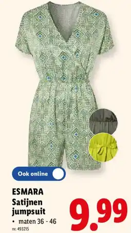 Lidl Esmara satijnen jumpsuit aanbieding