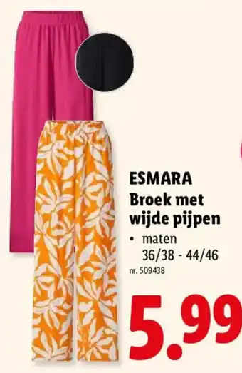 Lidl Esmara broek met wijde pijpen aanbieding