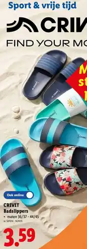 Lidl Crivit badslippers aanbieding