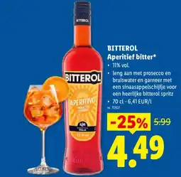 Lidl Bitterol aperitief bitter aanbieding