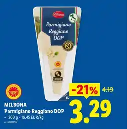 Lidl Milbona parmigiano reggiano dop aanbieding