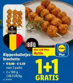 Lidl Kippenballetjes brochette aanbieding