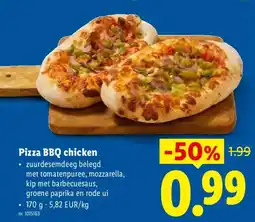Lidl Pizza bbq chicken aanbieding
