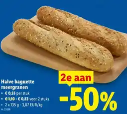 Lidl Halve baguette meergranen aanbieding