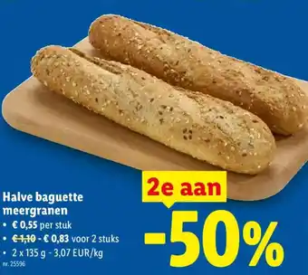 Lidl Halve baguette meergranen aanbieding