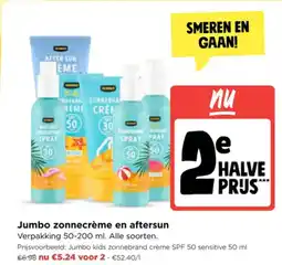 Jumbo Jumbo zonnecrème en aftersun aanbieding