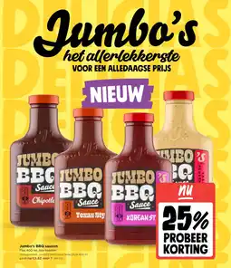 Jumbo Jumbo's bbq sauzen aanbieding