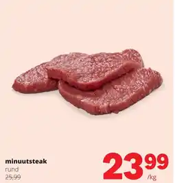 Eurospar Minuutsteak rund aanbieding