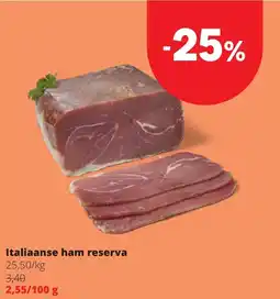 Eurospar Italiaanse ham reserva aanbieding